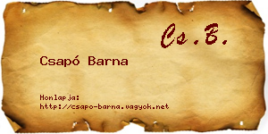 Csapó Barna névjegykártya